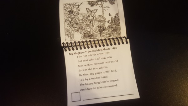 Picture of poetry flip book